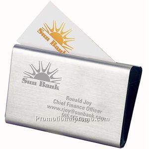 Business Card Holder with Leather Gussets