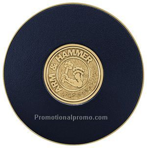 Coin Edge Single Brass Coaster