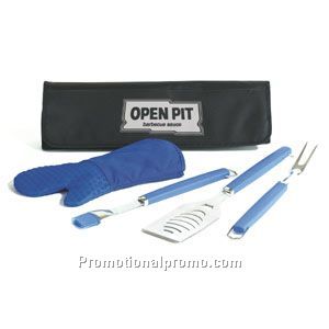 Cool Blue Silicone BBQ Set