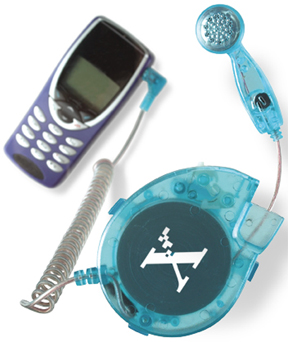 Auto-Retractable Cell Phone Headset