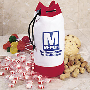 Canvas tote w/color trim and cookies