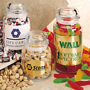 36oz.glass storage jar with C fills