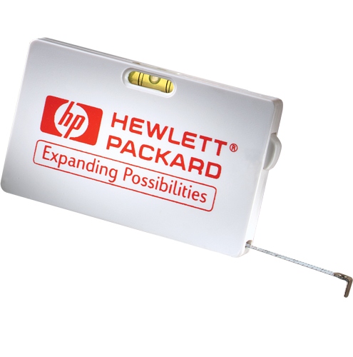 Rectangular tape measure with level