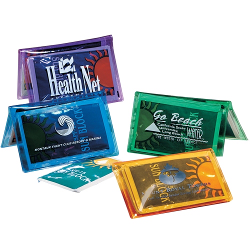 Sun SPF15 kits in vinyl folder