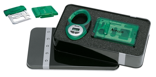 Caribiner Watch / Translucent Muti Tool Card Giftset