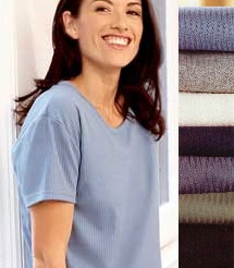 Perry Ellis Ladies 4X4 Rib Crew