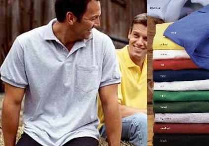 Stedman44576by Hanes 50/50 Jersey Knit Polo with Pocket