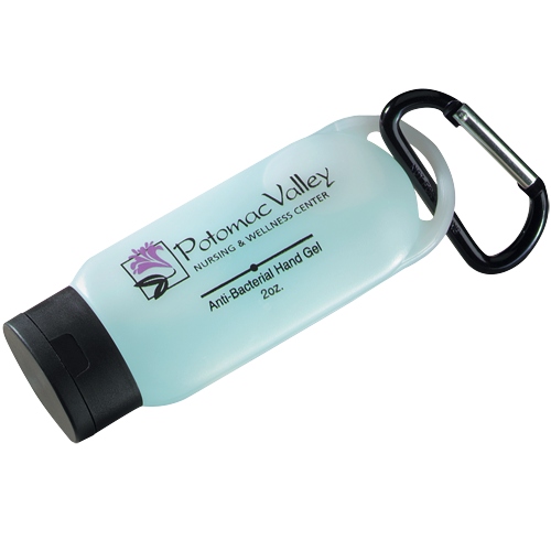 Anti-bacterial gel carabiner