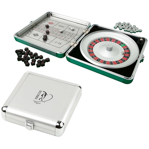 ROULETTE, ROUND EDGE CASE, METAL CHIPS