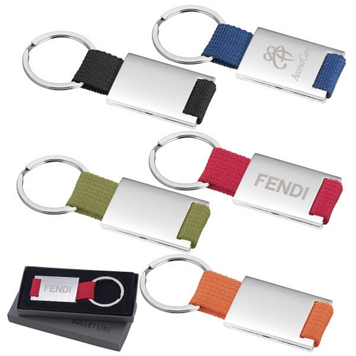 RECTANGULAR STERLING SILVER KEY RING