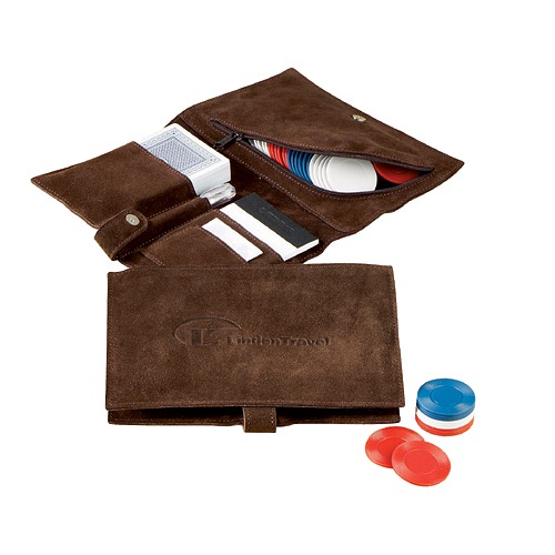 Sedona Suede Travel Poker Set