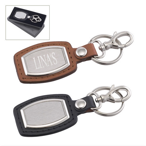 BRUSHED PLATE KEY RING