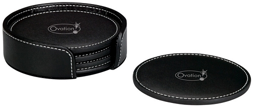 GENUINE LEATHER 4 COASTER SET