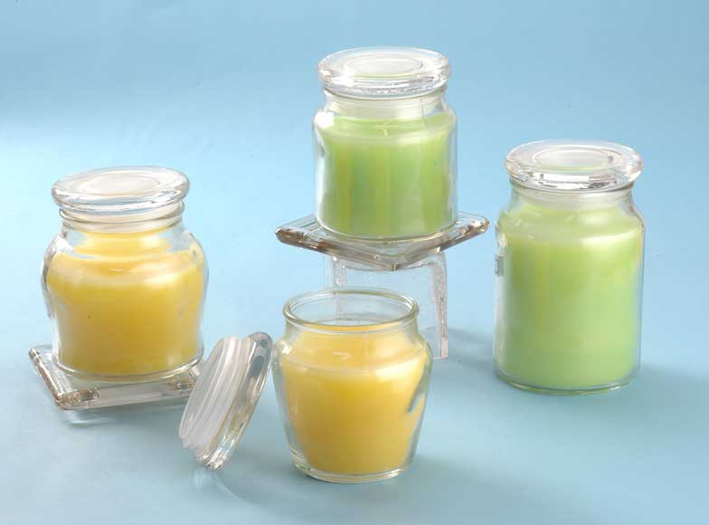 candle in glass jars 
  
   
     
    