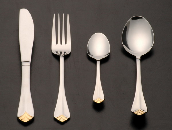 Gold-plated flatware
  
   
     
    