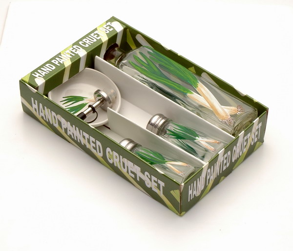 hand painted cruet set with display tray
  
   
     
    