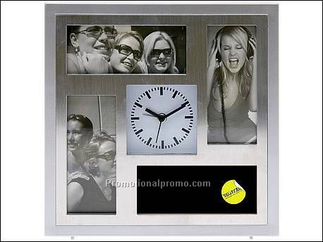 Alarm clock w. 4 picture frames...