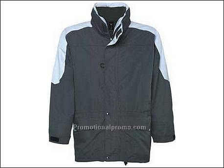 B&C 3-in-1 Jacket Dark Grey/Ice Blue