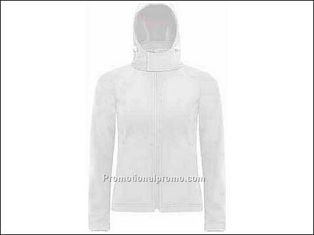 B&C Hooded softshell women White