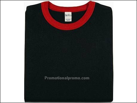 Bella T-shirt Ringer S/S, Black/Red