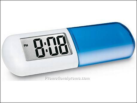 Bureauklok met medicijnvakje