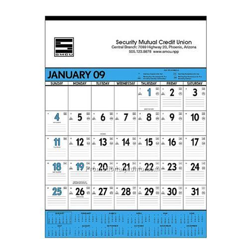 Calendar - Blue & Black Contractor's Memo