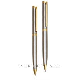 Cambridge twist action ball pen & pencil set