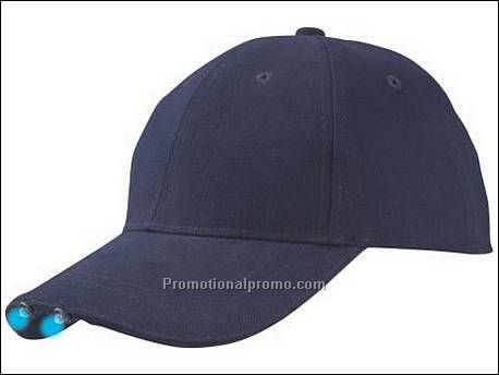 Cap met lampjes. Boven in deze gepate...