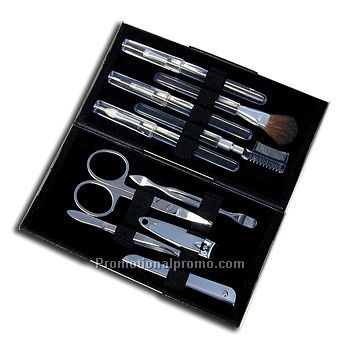 Chrome And Leather Manicure Set