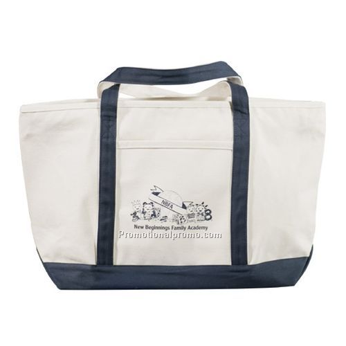 Classic Cotton Zippered Boat Tote