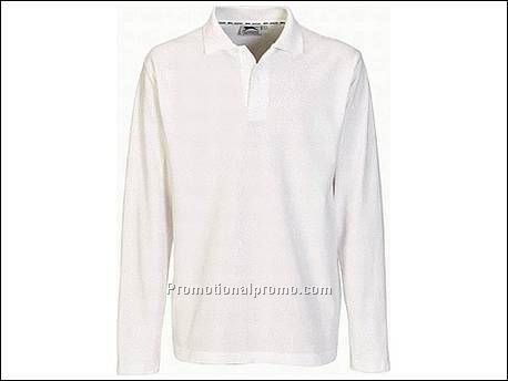 Cotton long sleeve polo. 1x1 gebreide...