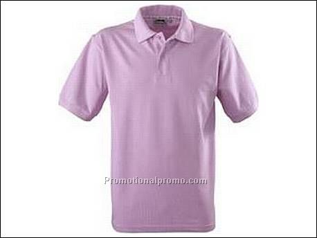 Cotton polo. 1x1 rib gebreide kraag e...