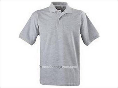 Cotton polo. 1x1 rib gebreide kraag e...