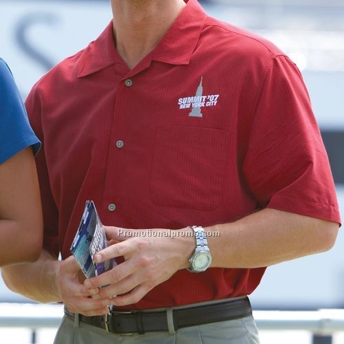 Cubavera Mens Shadowbox Camp Shirt