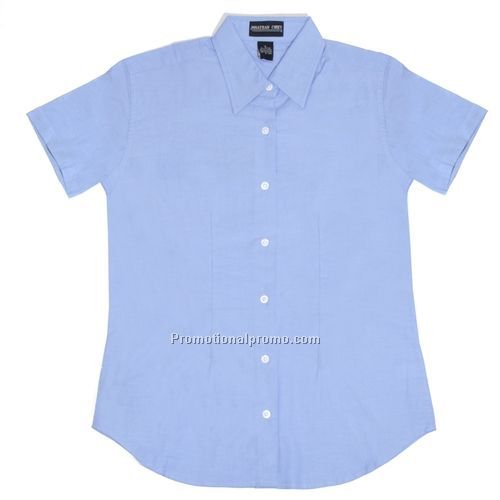 Dress Shirt - Jonathan Corey Ladies' Blended Short Sleeve Oxford Shirt, Poly / Cotton