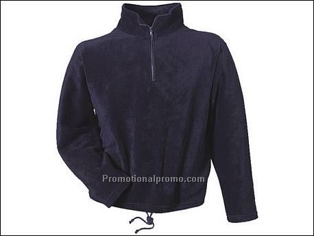 Fleece sweater met ritssluiting en...