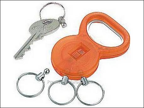 Flessenopener met 5 sleutelrin