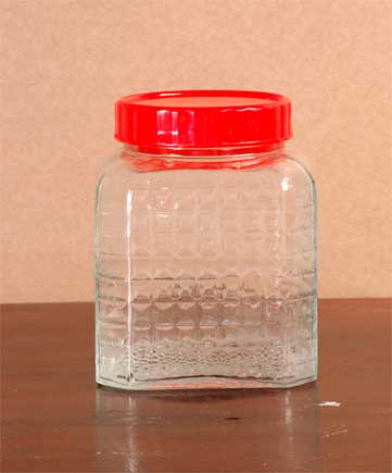glass storage jar with plastic lid
  
   
     
    