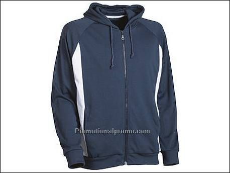 Hooded full zip sweater. Raglan mouwe...