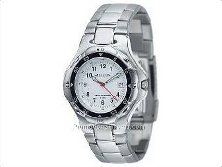 Horloge met metalen kast in...