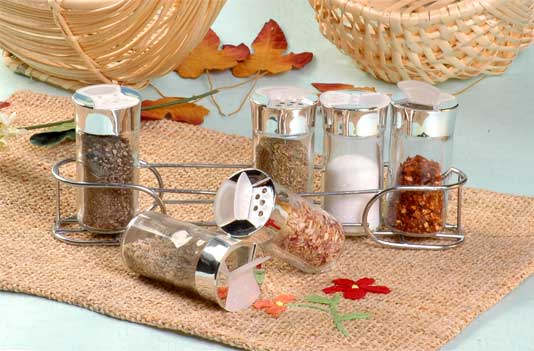 cruet set with metal stand
  
   
     
    