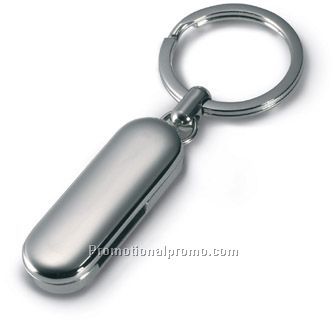 Key ring with coin holder