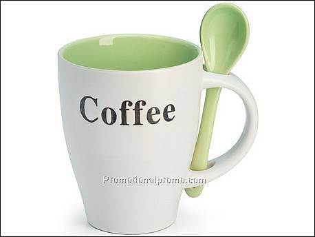 Koffiemok met lepel