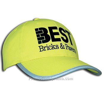 Luminescent Safety Cap With Reflective Trim