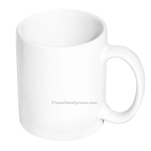Mug - White Stoneware Mug, 11 oz