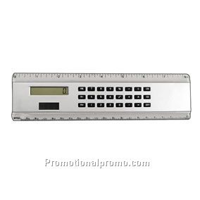 SILVER 20CM RULER /8 DIGIT CALCULATOR