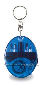 Screwdriver set w. key holder
