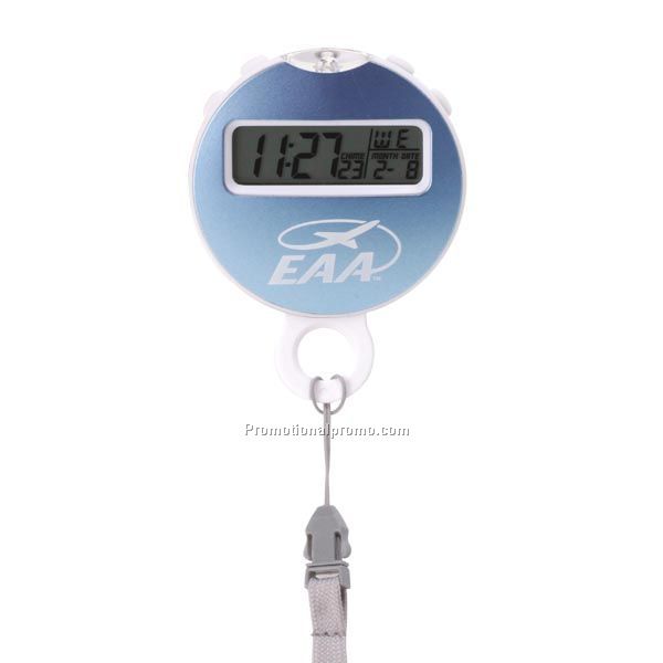 Stopwatch Clock w/Flashlight WA-267BL