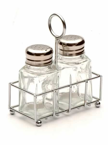 salt and pepper set with metal stand
  
   
     
    