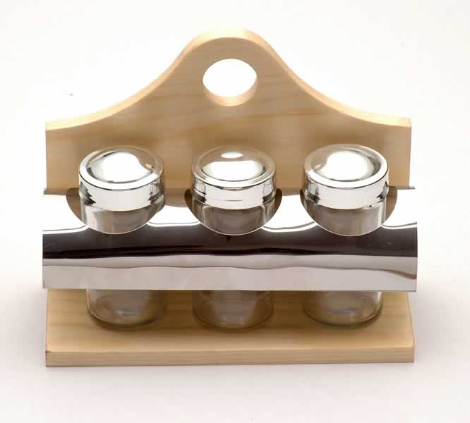 salt and pepper set with metal stand
  
   
     
    